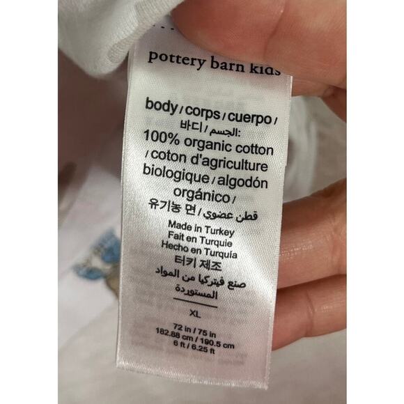 Pottery Barn Kids Peter Rabbit Adult XL Pajama Top 100% Organic Cotton Comfort - Picture 6 of 9